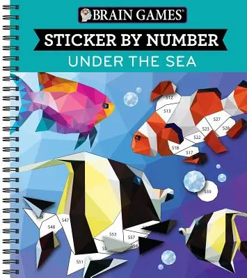 Hry na mozog - Nálepka podľa čísla: Pod morom (28 obrázkov na nalepenie) - Brain Games - Sticker by Number: Under the Sea (28 Images to Sticker)