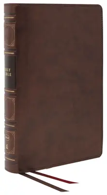 Nkjv, Deluxe Thinline Reference Bible, Genuine Leather, Brown, Red Letter, Comfort Print: Svätá Biblia, Nová verzia kráľa Jakuba - Nkjv, Deluxe Thinline Reference Bible, Genuine Leather, Brown, Red Letter, Comfort Print: Holy Bible, New King James Version