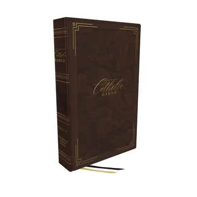 Nrsvce, Ilustrovaná katolícka Biblia, koža nad doskou, pohodlná tlač: Svätá Biblia, čierna farba, lepená väzba. - Nrsvce, Illustrated Catholic Bible, Leather Over Board, Comfort Print: Holy Bible