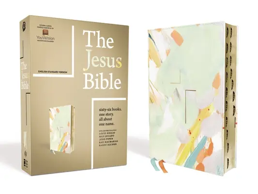 Biblia Ježišova, vydanie ESV, kožená mäkká väzba, viacfarebná/tealová, indexovaná - The Jesus Bible, ESV Edition, Leathersoft, Multi-Color/Teal, Indexed