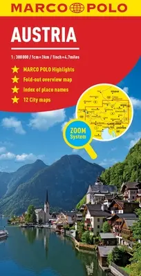 Rakúsko Marco Polo mapa - Austria Marco Polo Map