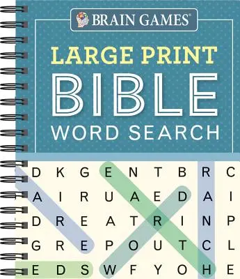 Hry na mozog - Biblické hľadanie slov vo veľkom formáte (modrá) - Brain Games - Large Print Bible Word Search (Blue)