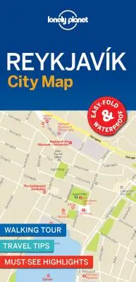 Lonely Planet Reykjavík Mapa mesta 1 - Lonely Planet Reykjavik City Map 1