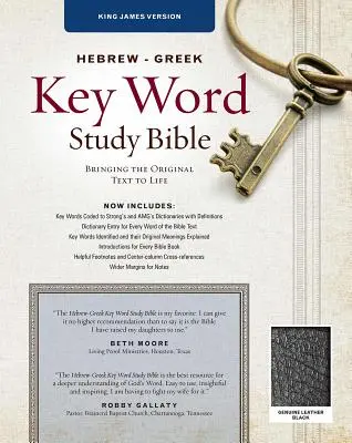 Hebrejsko-grécka Biblia na štúdium kľúčových slov-KJV: Kľúčové poznatky o Božom slove: Hebrejská kniha, čierna verzia - Hebrew-Greek Key Word Study Bible-KJV: Key Insights Into God's Word
