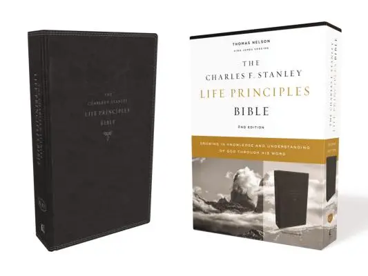 Kjv, Charles F. Stanley Life Principles Bible, 2. vydanie, Leathersoft, čierna, pohodlná tlač: Kľúčové slová: Rast v poznaní a chápaní Boha prostredníctvom H - Kjv, Charles F. Stanley Life Principles Bible, 2nd Edition, Leathersoft, Black, Comfort Print: Growing in Knowledge and Understanding of God Through H