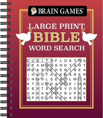 Hry na mozog - hľadanie slov v Biblii vo veľkom formáte (červená) - Brain Games - Large Print Bible Word Search (Red)