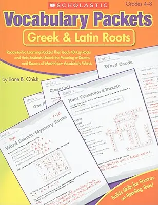 Balíčky slovnej zásoby: Grécke a latinské korene - Vocabulary Packets: Greek & Latin Roots