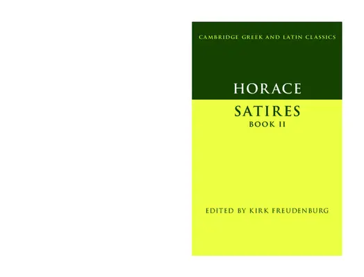 Hora: Satiry Kniha II - Horace: Satires Book II
