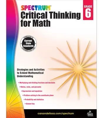 Spektrum Kritické myslenie pre matematiku, 6. ročník - Spectrum Critical Thinking for Math, Grade 6