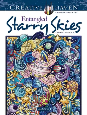Creative Haven Zapletená hviezdna obloha Omaľovánky - Creative Haven Entangled Starry Skies Coloring Book