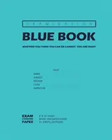 Modrý zošit na skúšky, široký linajkový, 12 listov (24 strán), prázdny linajkový, zápisník (kráľovská modrá) - Examination Blue Book, Wide Ruled, 12 Sheets (24 Pages), Blank Lined, Write-in Booklet (Royal Blue)