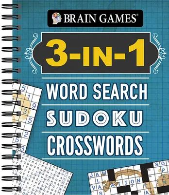 Hry na mozog - 3 v 1: hľadanie slov, sudoku, krížovky - Brain Games - 3-In-1: Word Search, Sudoku, Crosswords