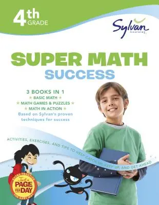 Pracovný zošit pre 4. ročník Jumbo Math Success: Matematické hry a hádanky, Matematika v akcii, Aktivity, cvičenia a tipy, ktoré pomôžu Catc - 4th Grade Jumbo Math Success Workbook: 3 Books in 1 --Basic Math; Math Games and Puzzles; Math in Action; Activities, Exercises, and Tips to Help Catc