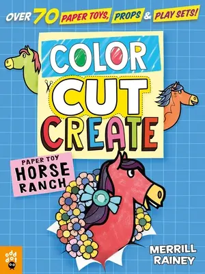 Vyfarbuj, strihaj, vytváraj hracie súpravy: Koňský ranč - Color, Cut, Create Play Sets: Horse Ranch