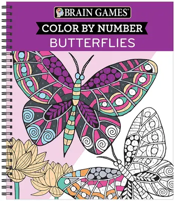 Hry na mozog - Vyfarbuj podľa čísel: Motýle - Brain Games - Color by Number: Butterflies