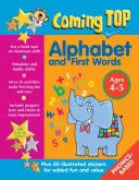 Coming Top Abeceda a prvé slová vo veku 4 - 5 rokov: Získajte náskok v oblasti triednych zručností - so samolepkami! - Coming Top Alphabet and First Words Ages 4-5: Get a Head Start on Classroom Skills - With Stickers!