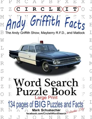 Zakrúžkujte to, Fakty o Andym Griffithovi, Hľadanie slov, Puzzle Book - Circle It, Andy Griffith Facts, Word Search, Puzzle Book