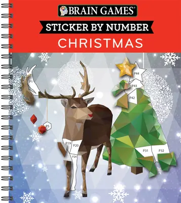 Hry na mozog - Nálepka podľa čísla: (28 obrázkov na nalepenie) - Brain Games - Sticker by Number: Christmas (28 Images to Sticker)