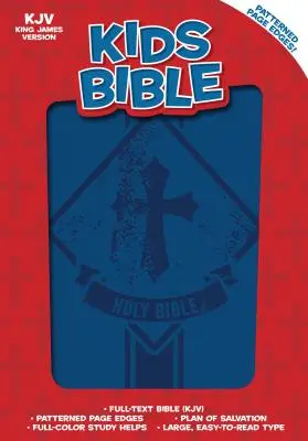 Biblia KJV pre deti, kráľovská modrá Leathertouch - KJV Kids Bible, Royal Blue Leathertouch