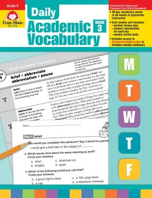 Denná akademická slovná zásoba Grade 3 [s priesvitkami] - Daily Academic Vocabulary Grade 3 [With Transparencies]