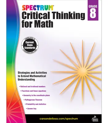 Spektrum Kritické myslenie pre matematiku, 8. ročník - Spectrum Critical Thinking for Math, Grade 8