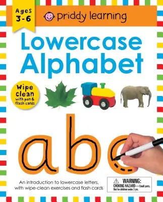 Pracovný zošit Wipe Clean: Malá abeceda (priložená špirálová väzba): Vek 3-6 rokov; s perom a kartičkami - Wipe Clean Workbook: Lowercase Alphabet (Enclosed Spiral Binding): Ages 3-6; With Pen & Flash Cards