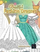 Krásne módne šaty omaľovánky pre dospelých, krásne šaty omaľovánky: Omaľovánky s geometrickými vzormi pre dospelých - Beautiful fashion dresses coloring book for adults, beautiful dresses coloring book: Geometric pattern coloring books for adults
