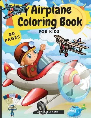 Kniha na vyfarbovanie lietadiel pre deti - Airplane Coloring Book for Kids