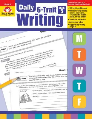 Každodenné písanie 6-titulov 5. ročník - Daily 6-Trait Writing Grade 5