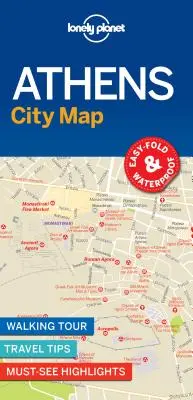 Lonely Planet Atény Mapa mesta 1 - Lonely Planet Athens City Map 1