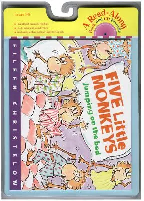 Päť malých opičiek skáče na posteli Kniha a CD [s CD (audio)] - Five Little Monkeys Jumping on the Bed Book & CD [With CD (Audio)]