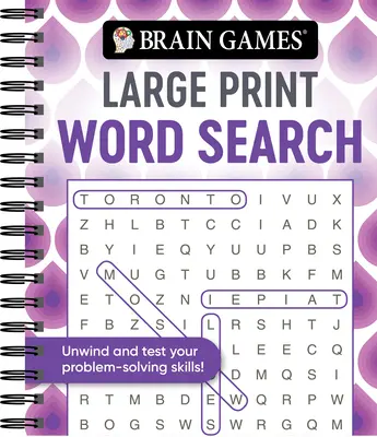 Hry na mozog - Hľadanie slov vo veľkom formáte (víry) - Brain Games - Large Print Word Search (Swirls)