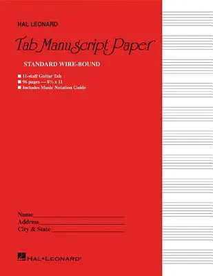 Guitar Tablature Manuscript Paper - Wire-Bound (Gitarový rukopis - viazaný v drôte): Rukopisný papier - Guitar Tablature Manuscript Paper - Wire-Bound: Manuscript Paper