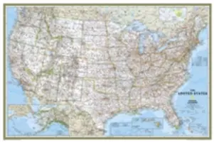 National Geographic: Klasická nástenná mapa Spojených štátov (veľkosť plagátu: 36 X 24 palcov) - National Geographic: United States Classic Wall Map (Poster Size: 36 X 24 Inches)