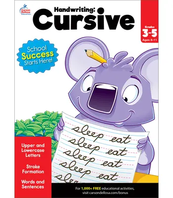 Rukopis: Cvičebnica písania kurzívou - Handwriting: Cursive Workbook
