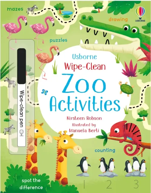 Aktivity v zoologickej záhrade na utieranie - Wipe-Clean Zoo Activities