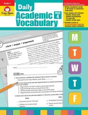 Denná akademická slovná zásoba Grade 4 [s priehľadmi] - Daily Academic Vocabulary Grade 4 [With Transparencies]