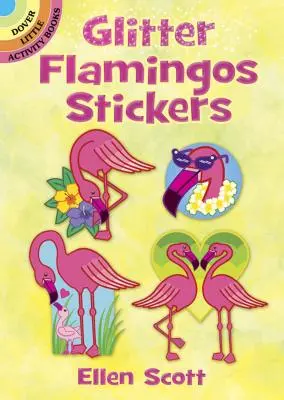 Trblietavé plameniaky Nálepky - Glitter Flamingos Stickers