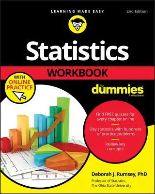 Cvičebnica štatistiky pre hlupákov s online cvičením - Statistics Workbook For Dummies with Online Practice