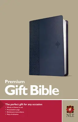 Prémiová darčeková Biblia NLT (červené písmená, kožená, modrá) - Premium Gift Bible NLT (Red Letter, Leatherlike, Blue)