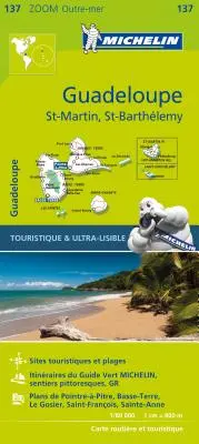 Zväčšenie mapy Michelin Guadeloupe 137 - Michelin Zoom Guadeloupe Map 137