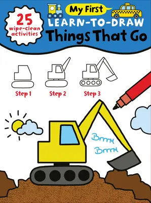 Moja prvá učebnica kreslenia: Veci, ktoré idú: (25 aktivít na utieranie + suchý stierateľný fix) - My First Learn-To-Draw: Things That Go: (25 Wipe Clean Activities + Dry Erase Marker)