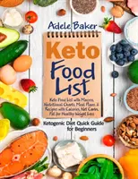 Zoznam potravín Keto: Ketogénna diéta: Stručný sprievodca pre začiatočníkov: Keto zoznam potravín s makrami, výživové grafy Plány jedál a recepty s kalóriami - Keto Food List: Ketogenic Diet Quick Guide for Beginners: Keto Food List with Macros, Nutritional Charts Meal Plans & Recipes with Cal