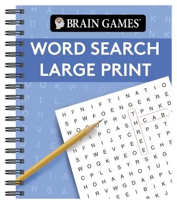 Hry na mozog - Hľadanie slov s veľkou tlačou (modrá) - Brain Games - Word Search Large Print (Blue)