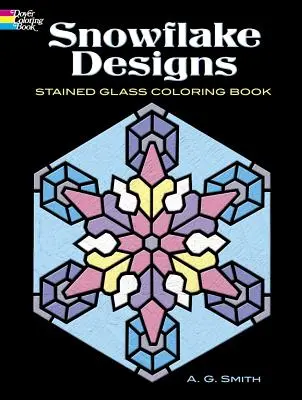 Omaľovánky s motívmi snehových vločiek - Snowflake Designs Stained Glass Coloring Book