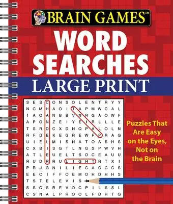 Hry na mozog - Hľadanie slov - veľká tlač (červená) - Brain Games - Word Searches - Large Print (Red)