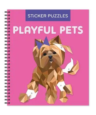 Hry na mozog - Nálepka podľa písmena: (Hravé zvieratká - samolepkové hádanky - kniha aktivít pre deti) - Brain Games - Sticker by Letter: Playful Pets (Sticker Puzzles - Kids Activity Book)