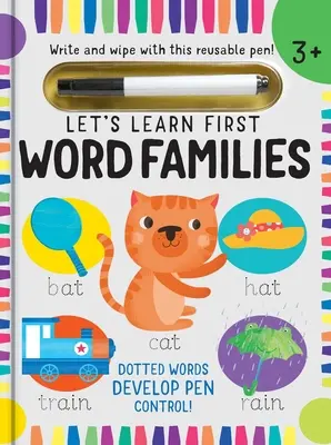 Učme sa: (Píšte a utierajte): (Rané čitateľské zručnosti, Pracovný zošit na písanie písmen, Ovládanie pera) - Let's Learn: Word Families (Write and Wipe): (Early Reading Skills, Letter Writing Workbook, Pen Control)