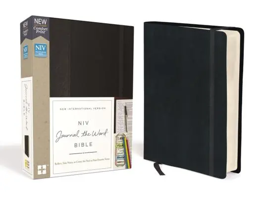 NIV, Journal the Word Bible, Hardcover, Black, Red Letter Edition, Comfort Print (Biblia NIV, Denník slova, tvrdá väzba, čierna farba, edícia s červeným písmom, pohodlná tlač): - NIV, Journal the Word Bible, Hardcover, Black, Red Letter Edition, Comfort Print: Reflect, Take Notes, or Create Art Next to Your Favorite Verses