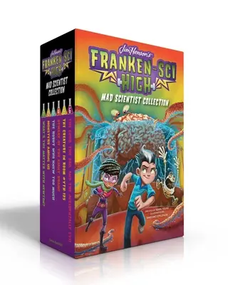 Franken-Sci High Mad Scientist Collection: Čo je to s Newtonom?; Príšery medzi nami!; Robot, ktorý vedel príliš veľa; Pozor na obrovský mozog! - Franken-Sci High Mad Scientist Collection: What's the Matter with Newton?; Monsters Among Us!; The Robot Who Knew Too Much; Beware of the Giant Brain!